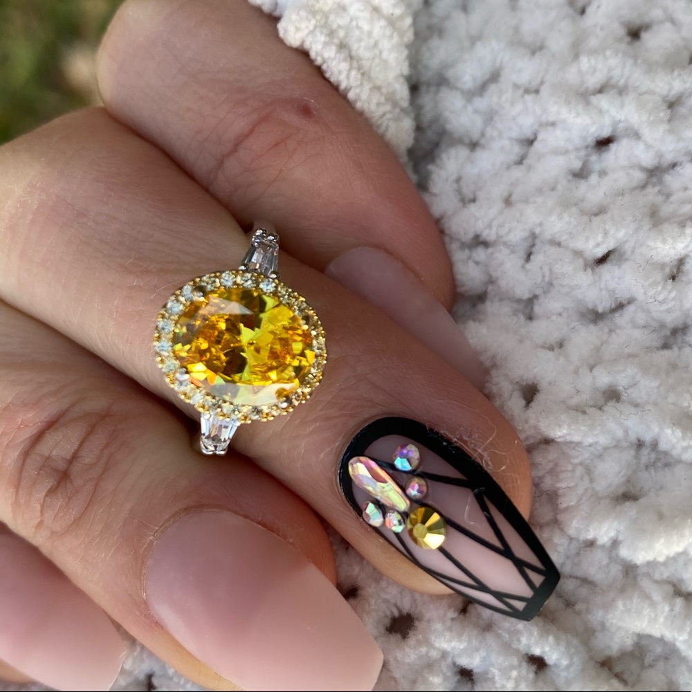 925 sterling silver citrine ring - Picture 8 of 12